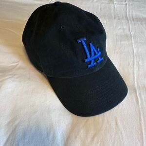 LA (Dodger) Black Cap with Blue Embroidery